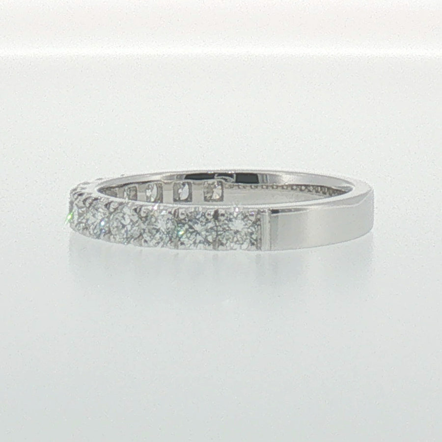 White Gold Diamond 'U' Prong Band