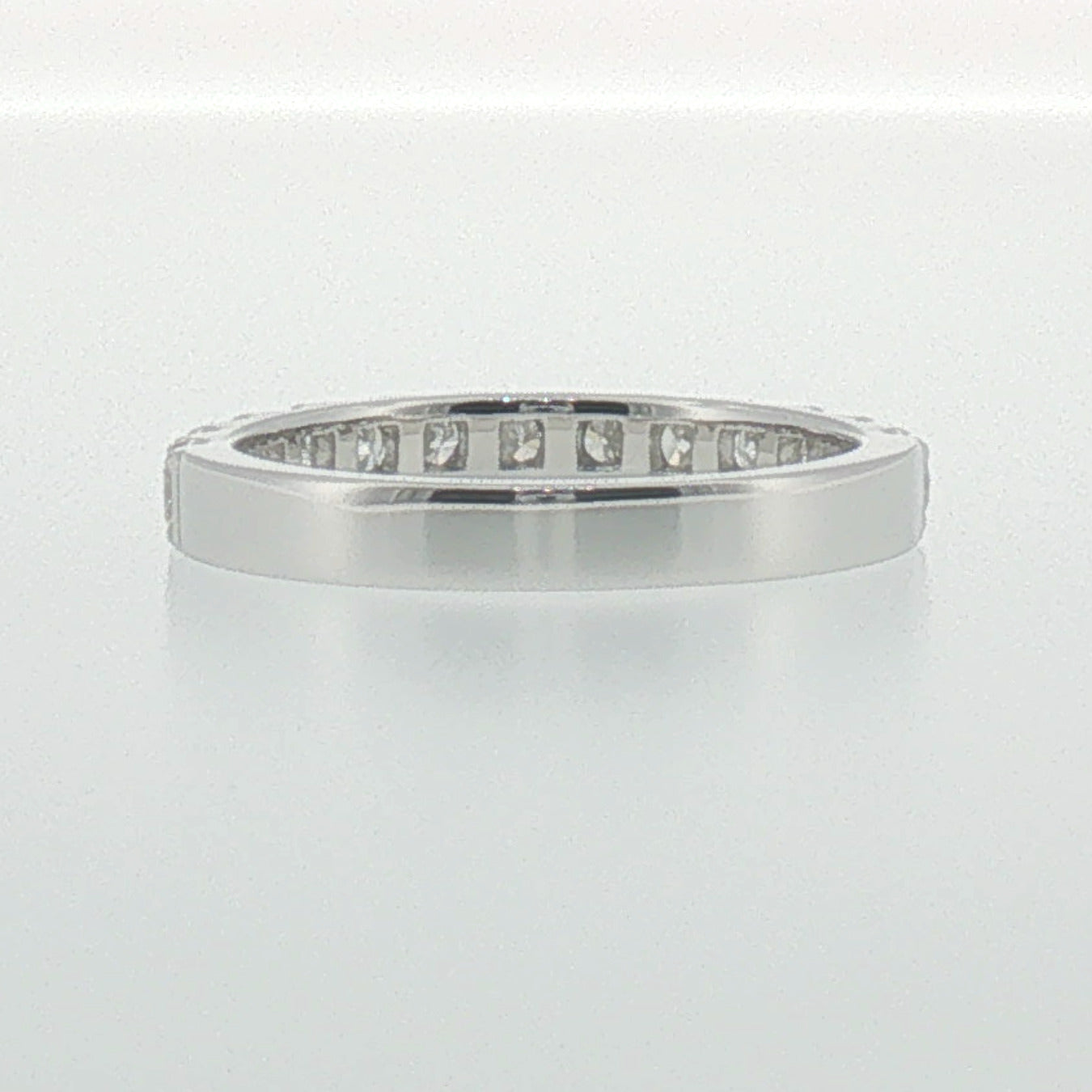White Gold Diamond 'U' Prong Band