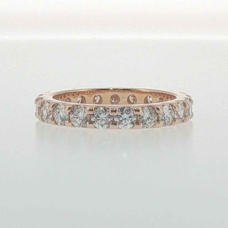 Round Diamond Eternity Ring in Rose Gold