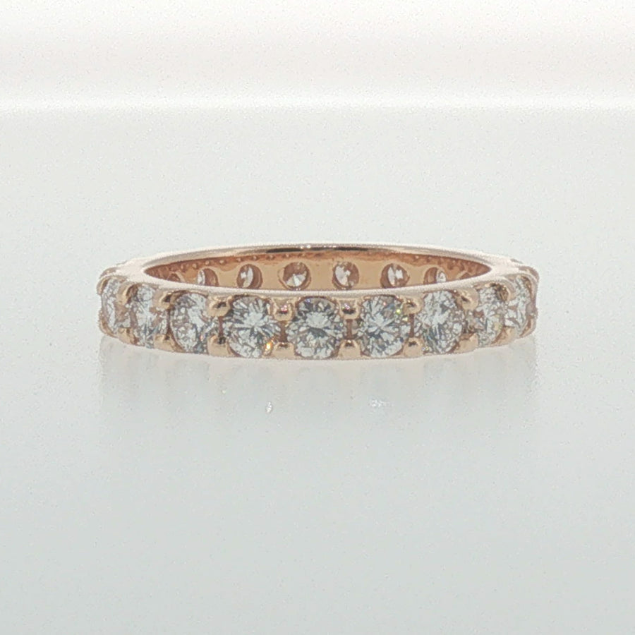 Round Diamond Eternity Ring in Rose Gold