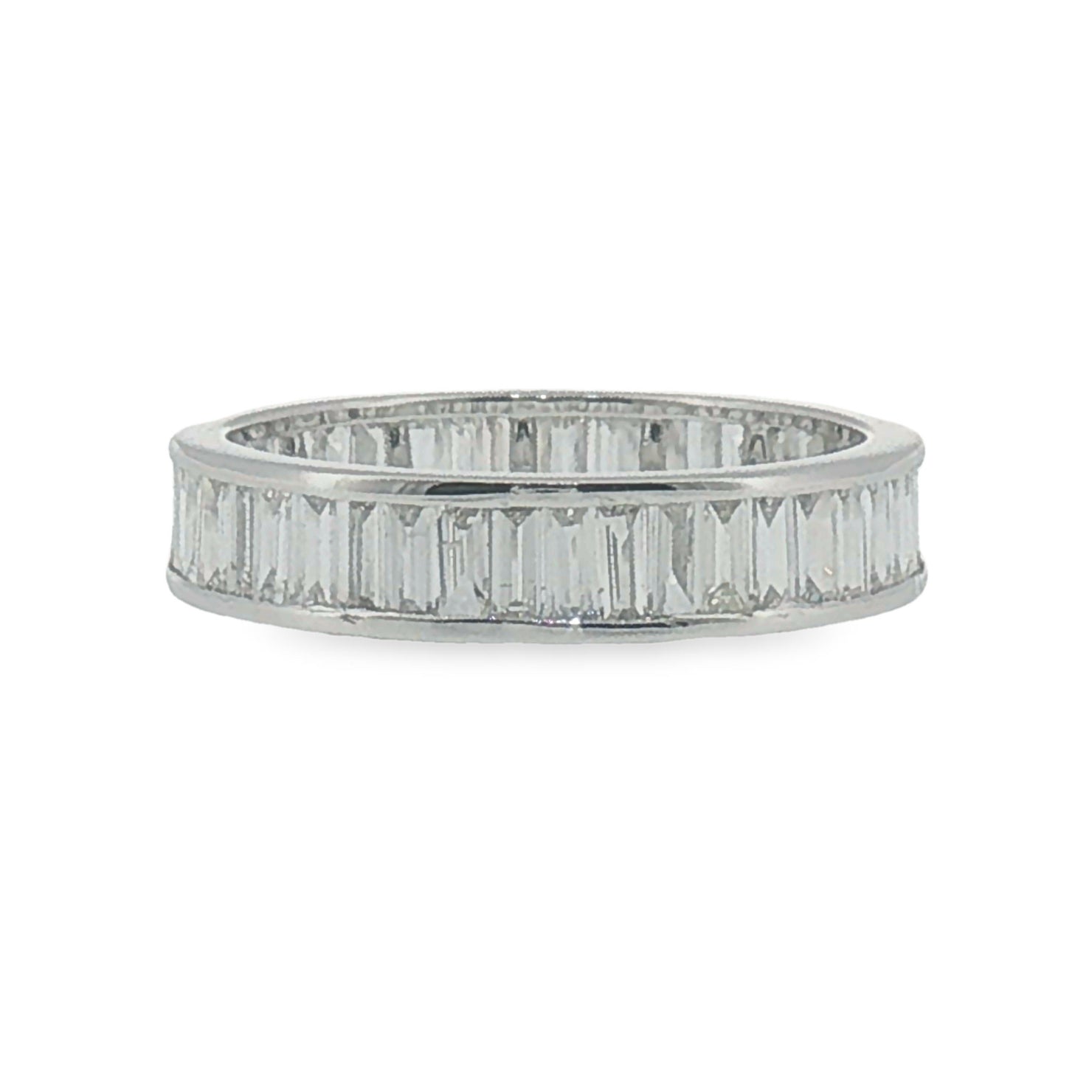 Baguette Diamond Channel Set Eternity Ring in White Gold