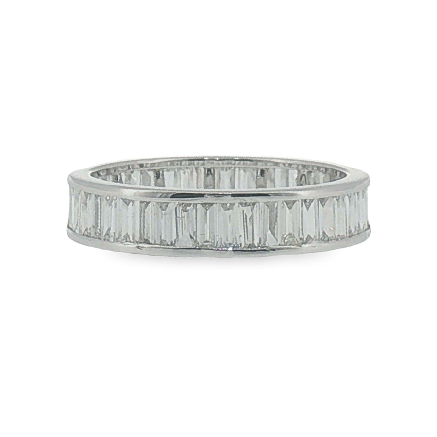 Baguette Diamond Channel Set Eternity Ring in White Gold