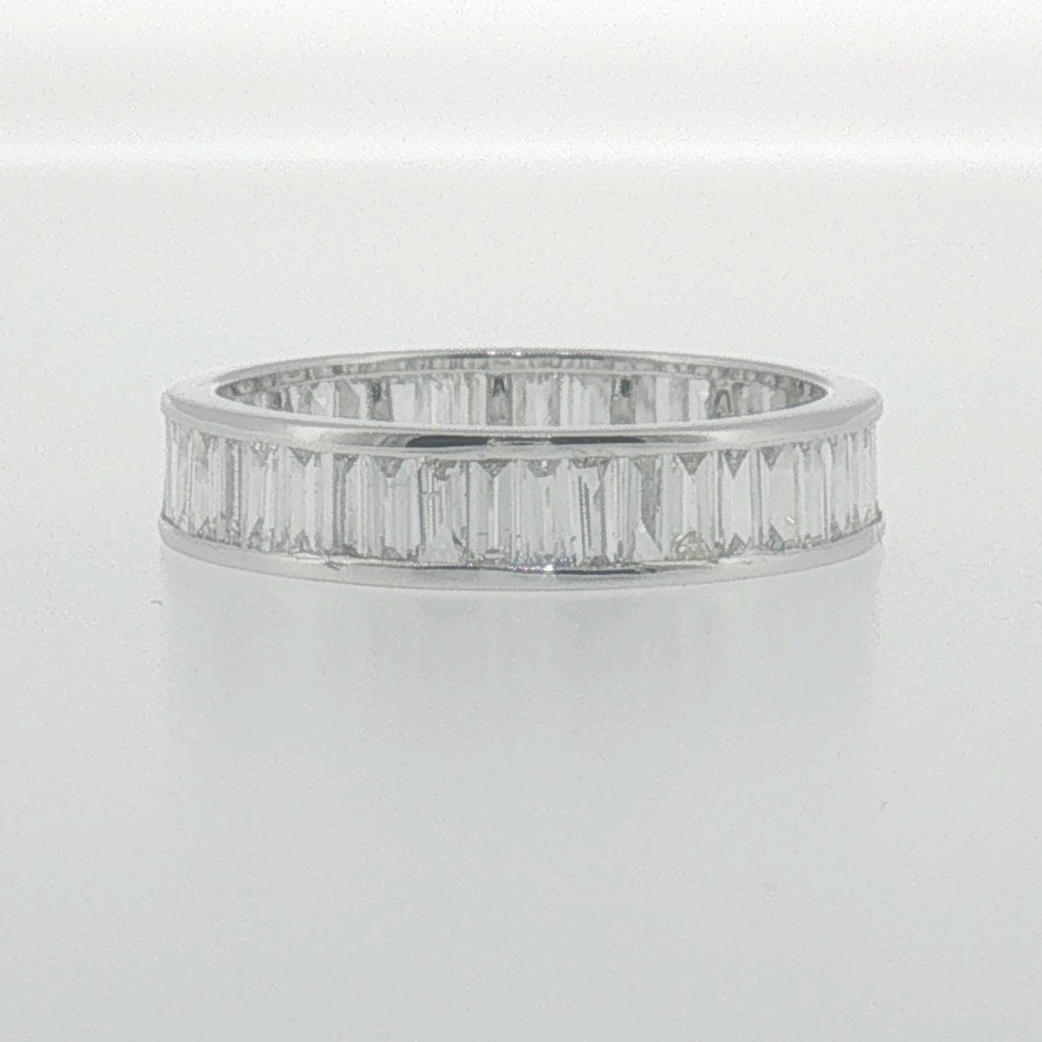 Baguette Diamond Channel Set Eternity Ring in White Gold