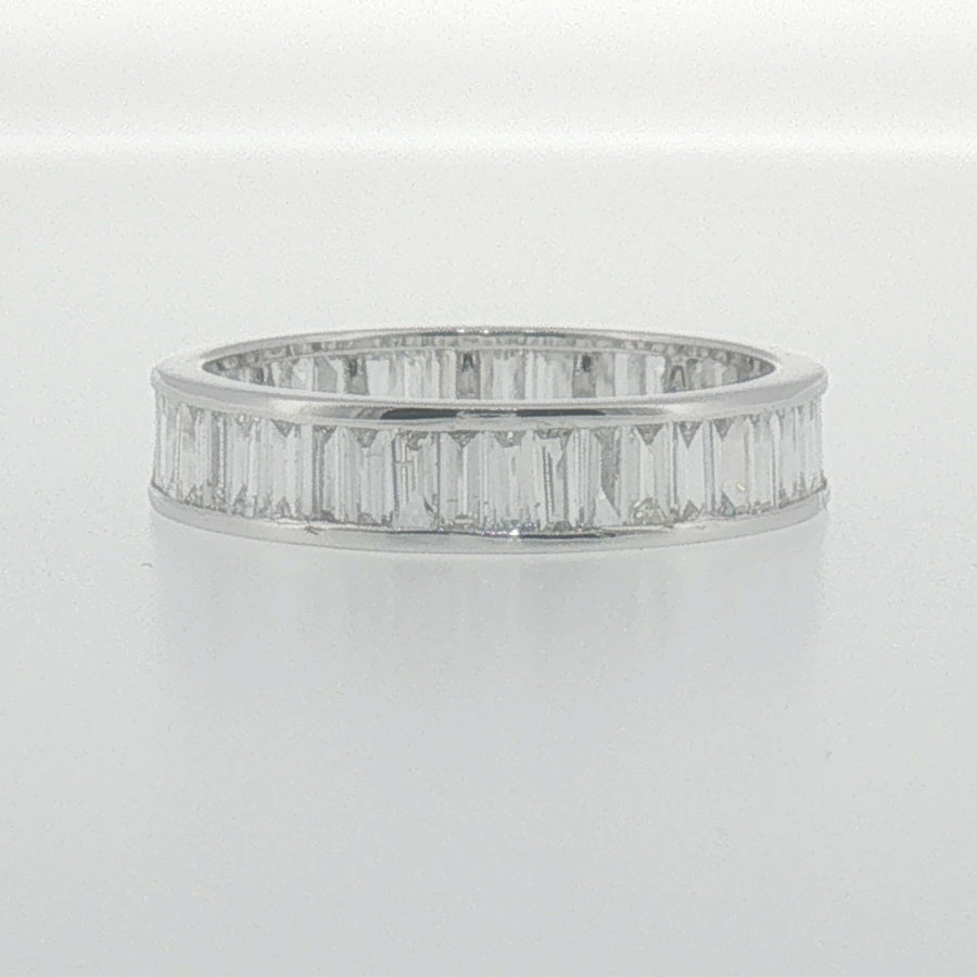 Baguette Diamond Channel Set Eternity Ring in White Gold