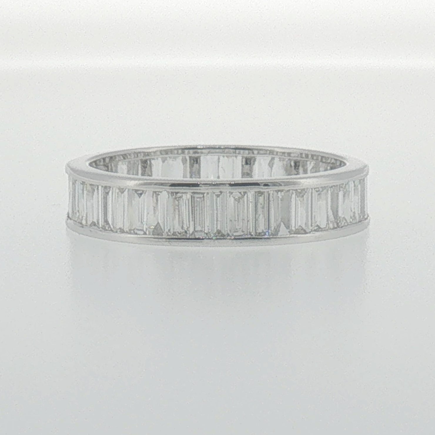 Baguette Diamond Channel Set Eternity Ring in White Gold