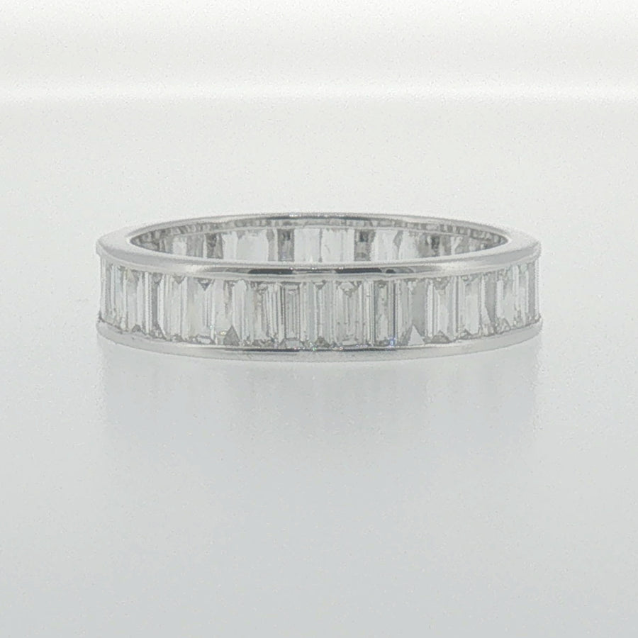 Baguette Diamond Channel Set Eternity Ring in White Gold