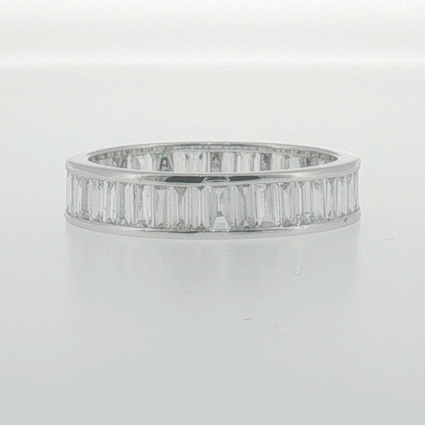 Baguette Diamond Channel Set Eternity Ring in White Gold