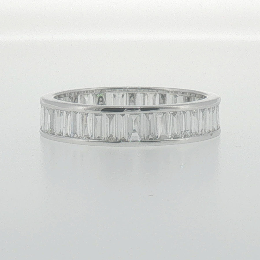 Baguette Diamond Channel Set Eternity Ring in White Gold