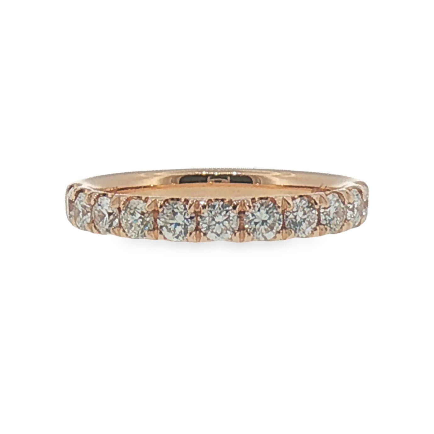 Diamond 'U' Set Band in Rose Gold
