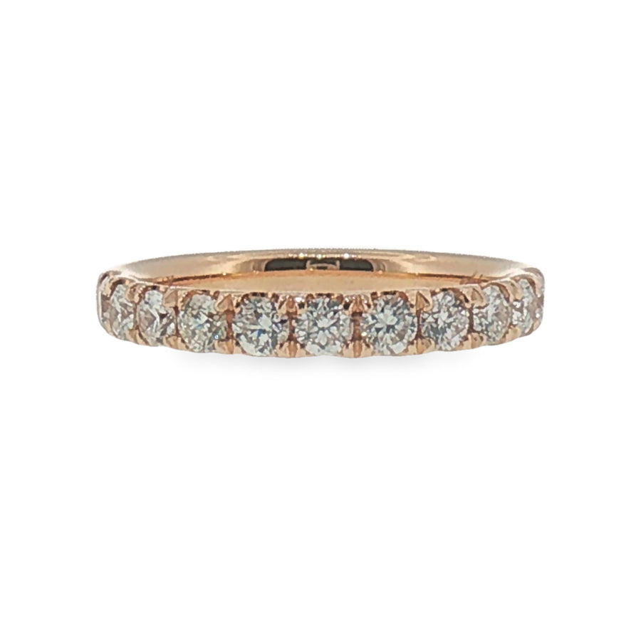 Diamond 'U' Set Band in Rose Gold