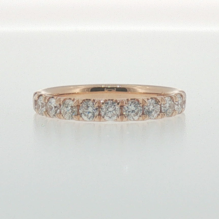 Diamond 'U' Set Band in Rose Gold