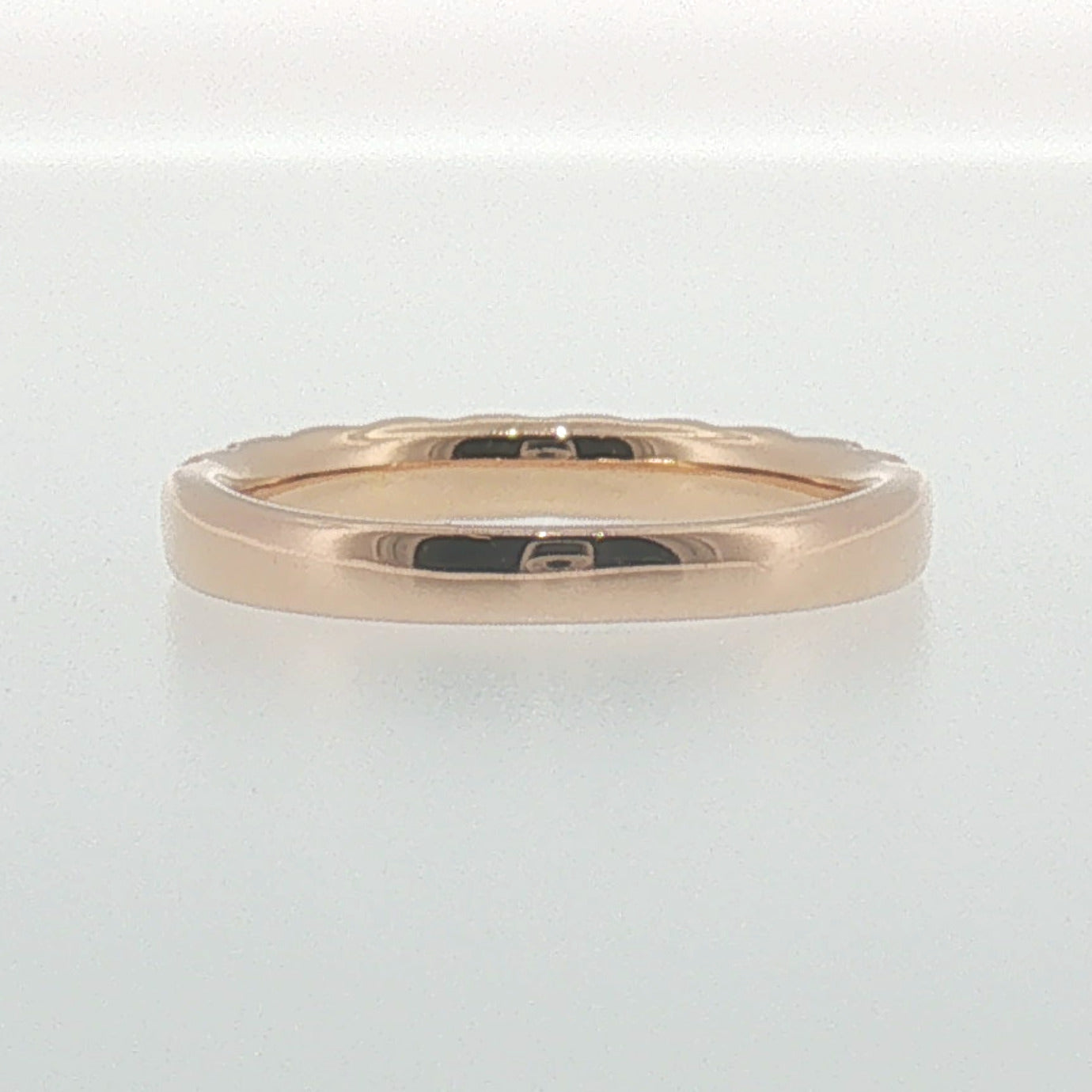Diamond 'U' Set Band in Rose Gold