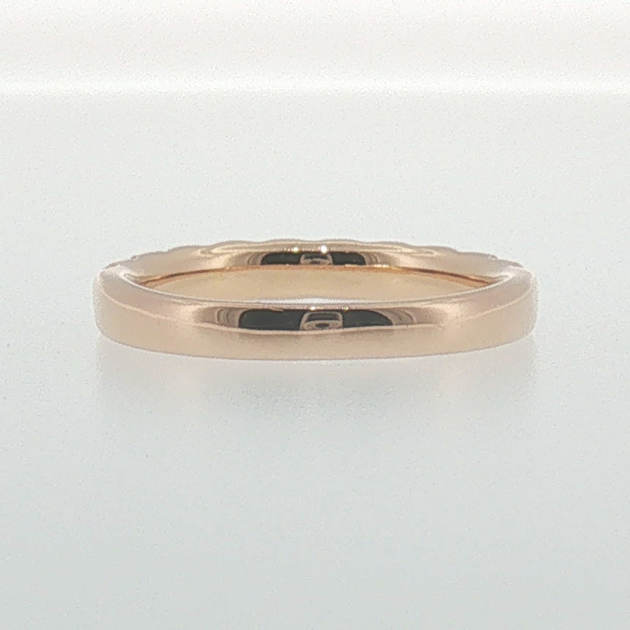 Diamond 'U' Set Band in Rose Gold