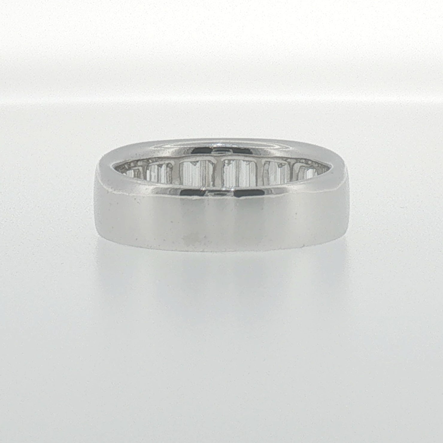 Baguette Diamond Channel Set Band in White Gold