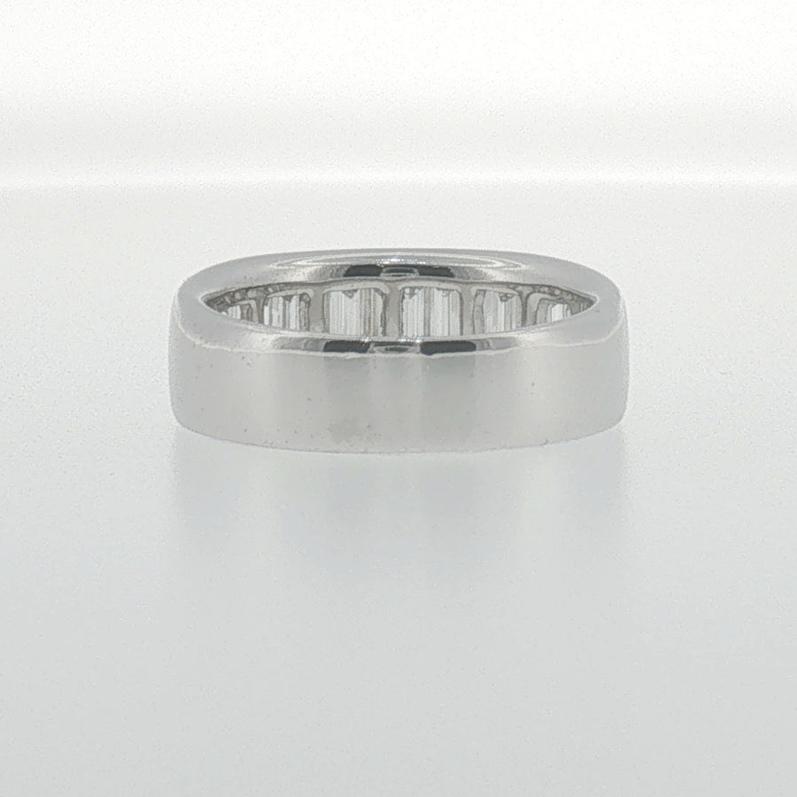 Baguette Diamond Channel Set Band in White Gold