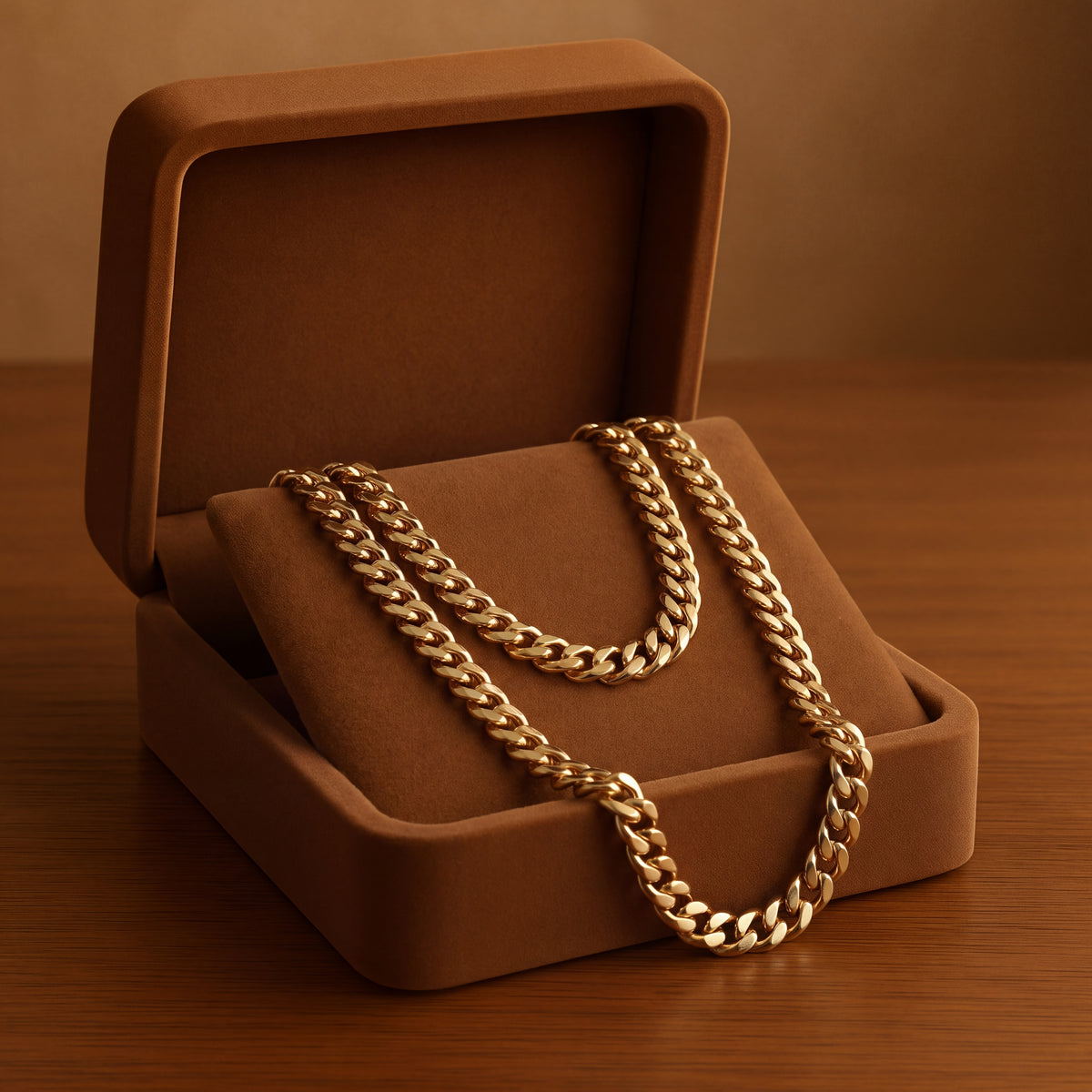 Classic Cuban Link Chain in 14K Yellow Gold