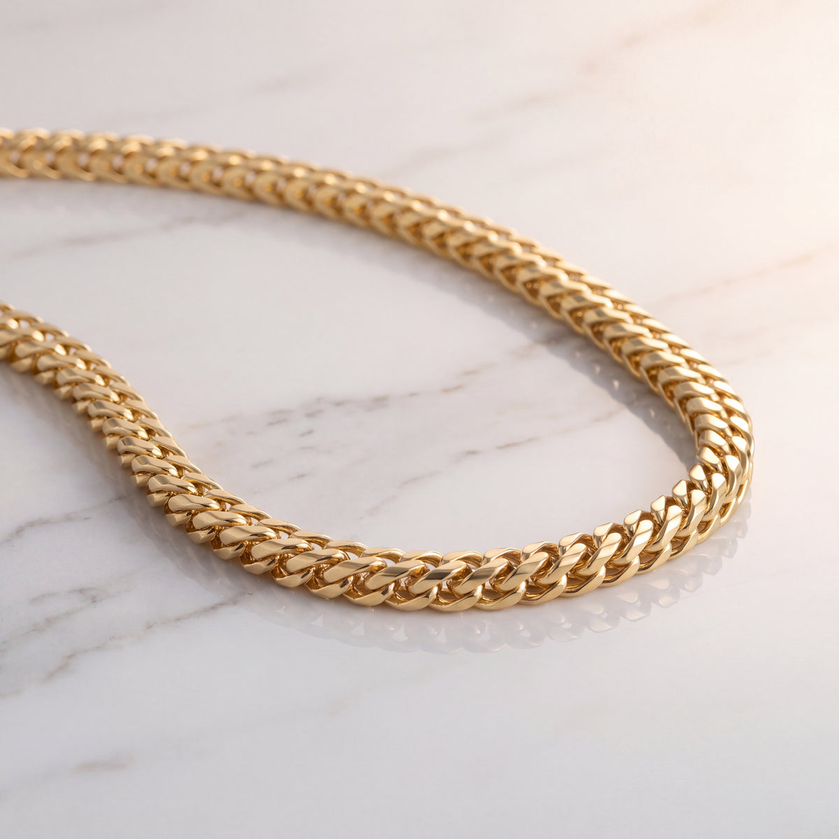 Woven Chain Necklace in 14K Yellow Gold