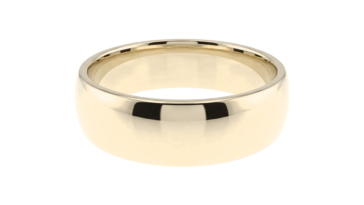 Classic Polished 6mm Band Ring in 14K Yellow Gold, studio