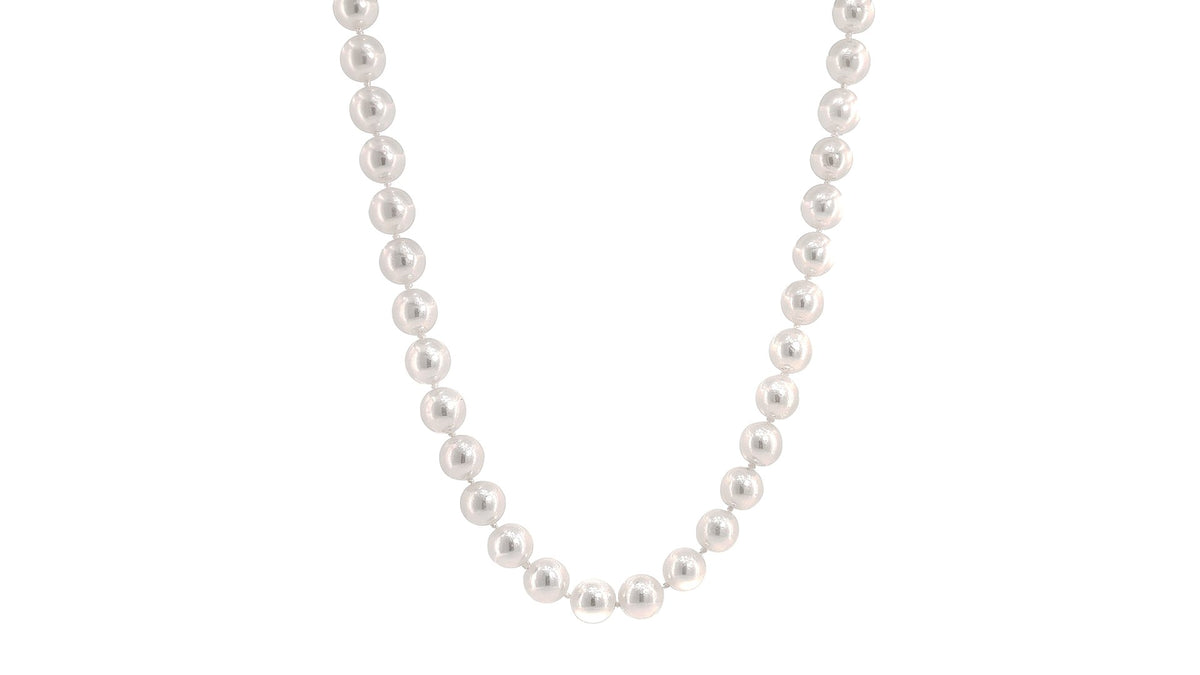 Classic White Pearl Strand Necklace