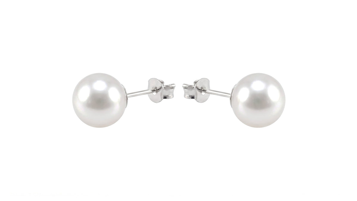 Classic White South Sea Pearl Stud Earrings