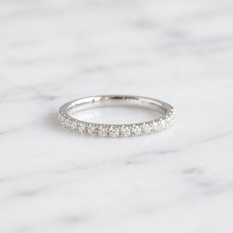 Diamond U-Prong Band in 14K White Gold