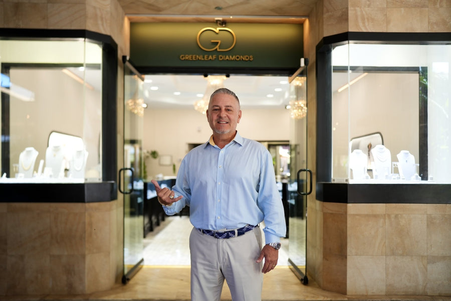 Gabe from our team at the door of Greenleaf Diamonds