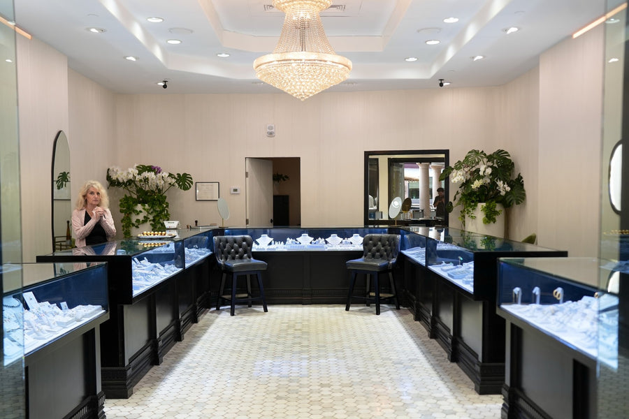 The Greenleaf Diamonds showroom, with our team at the counter