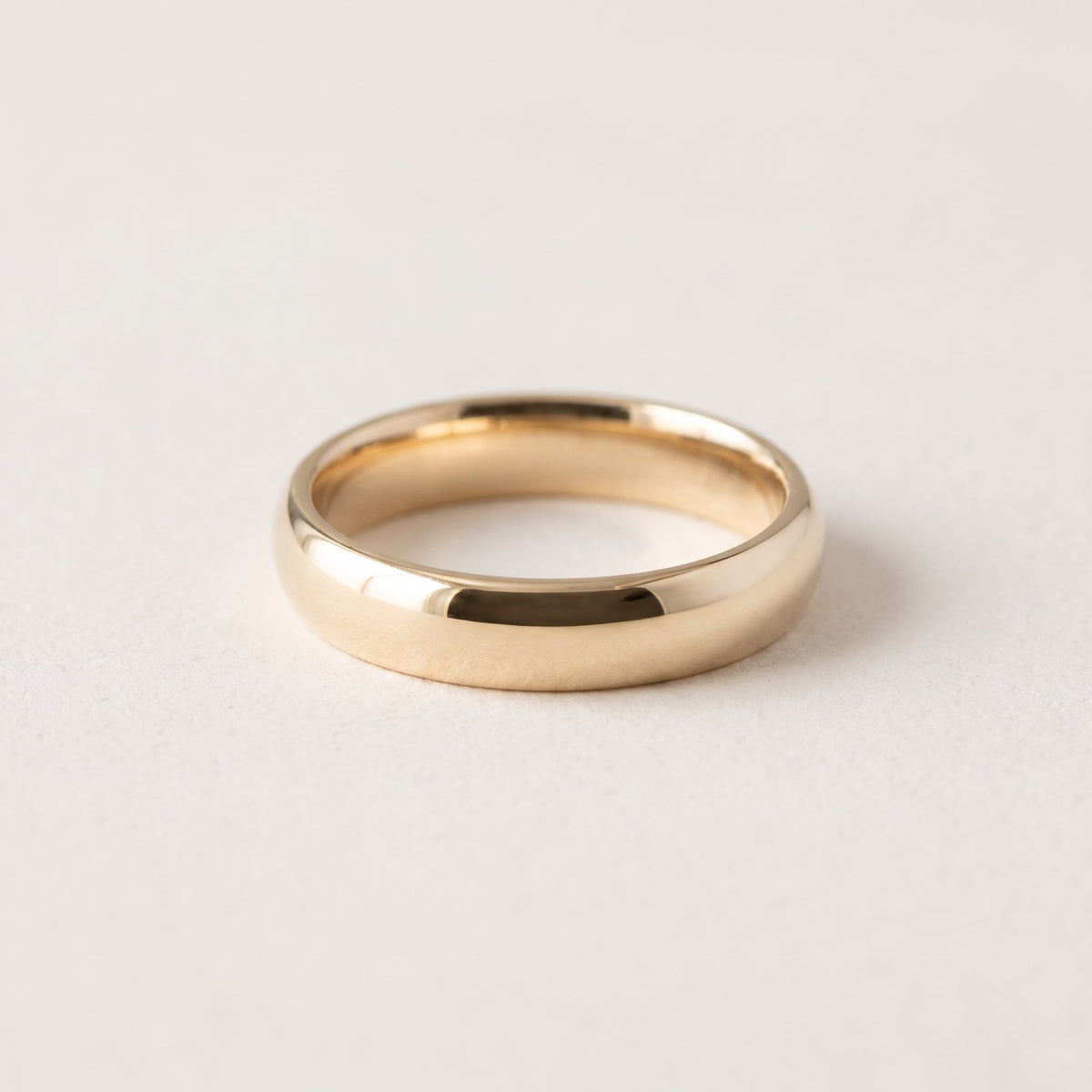 Polished 4mm Domed Band Ring in 14K Yellow Gold