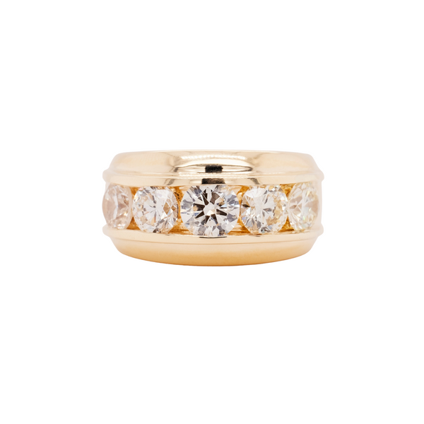5.14 Carat Diamond Men's Wedding Band in 14k Yellow Gold