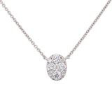 0.25 Carat Diamond Necklace in 14k White Gold
