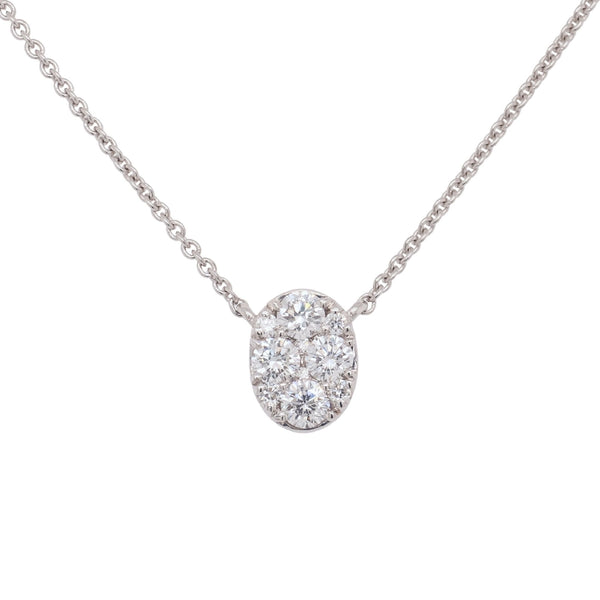 0.25 Carat Diamond Necklace in 14k White Gold