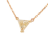 1.01 Carat Yellow Diamond Necklace in 14k Yellow Gold