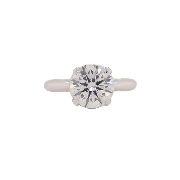 3.05 Carat Diamond Engagement Ring in 14k White Gold