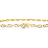 2.58 Carat Diamond Bracelet in 14k Yellow Gold