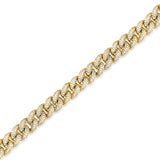 4.01 Carat Cuban Link Diamond Bracelet in 14k Yellow Gold