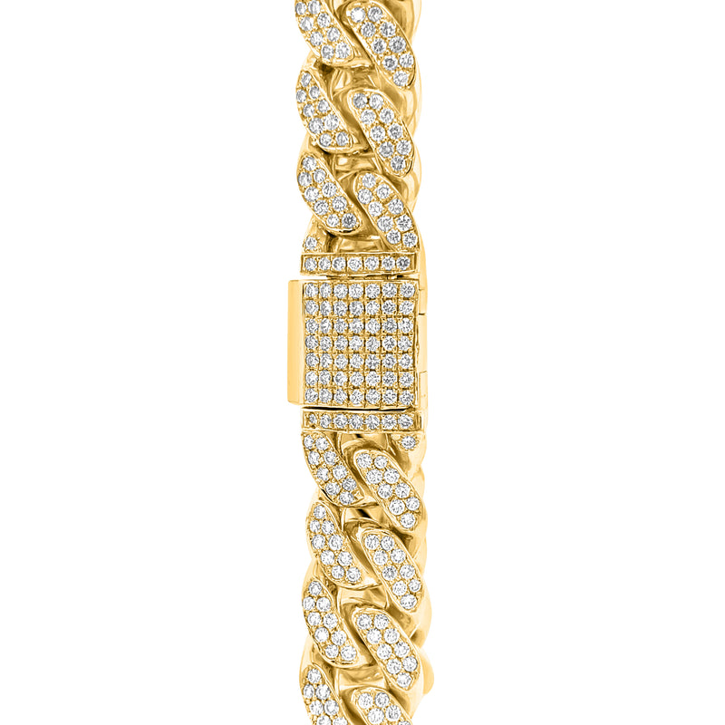 7.77 Carat Diamond Bracelet in 14k Yellow Gold