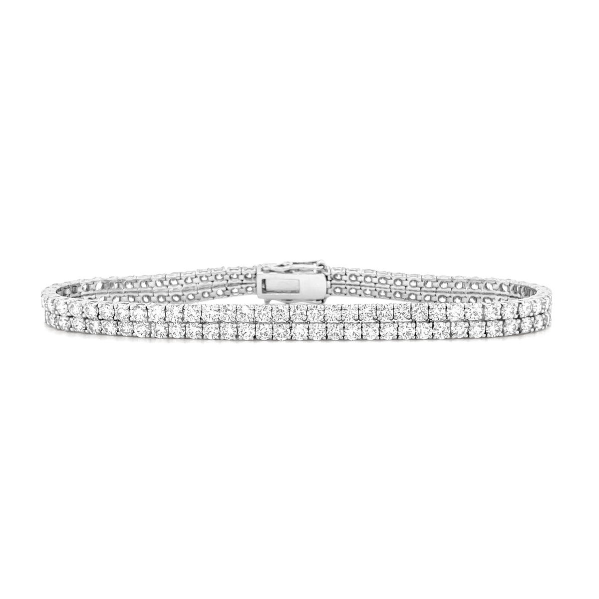 14.77 Carat Diamond Tennis Bracelet in 18k White Gold