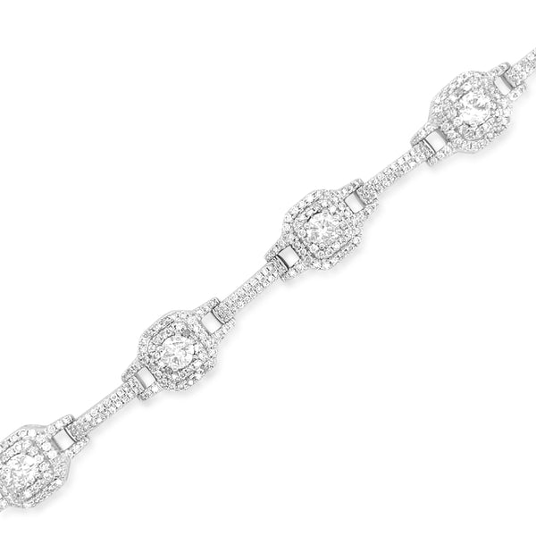 2.38 & 2.89 Carat Diamond Bracelet in 14k White Gold