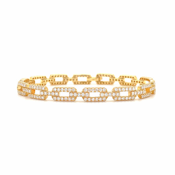2.97 Carat Diamond Bracelet in 14k Yellow Gold