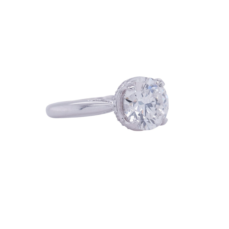 3.05 Carat Diamond Engagement Ring in 14k White Gold