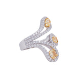 1.15 Carat Yellow Diamond Ring in 14k White Gold