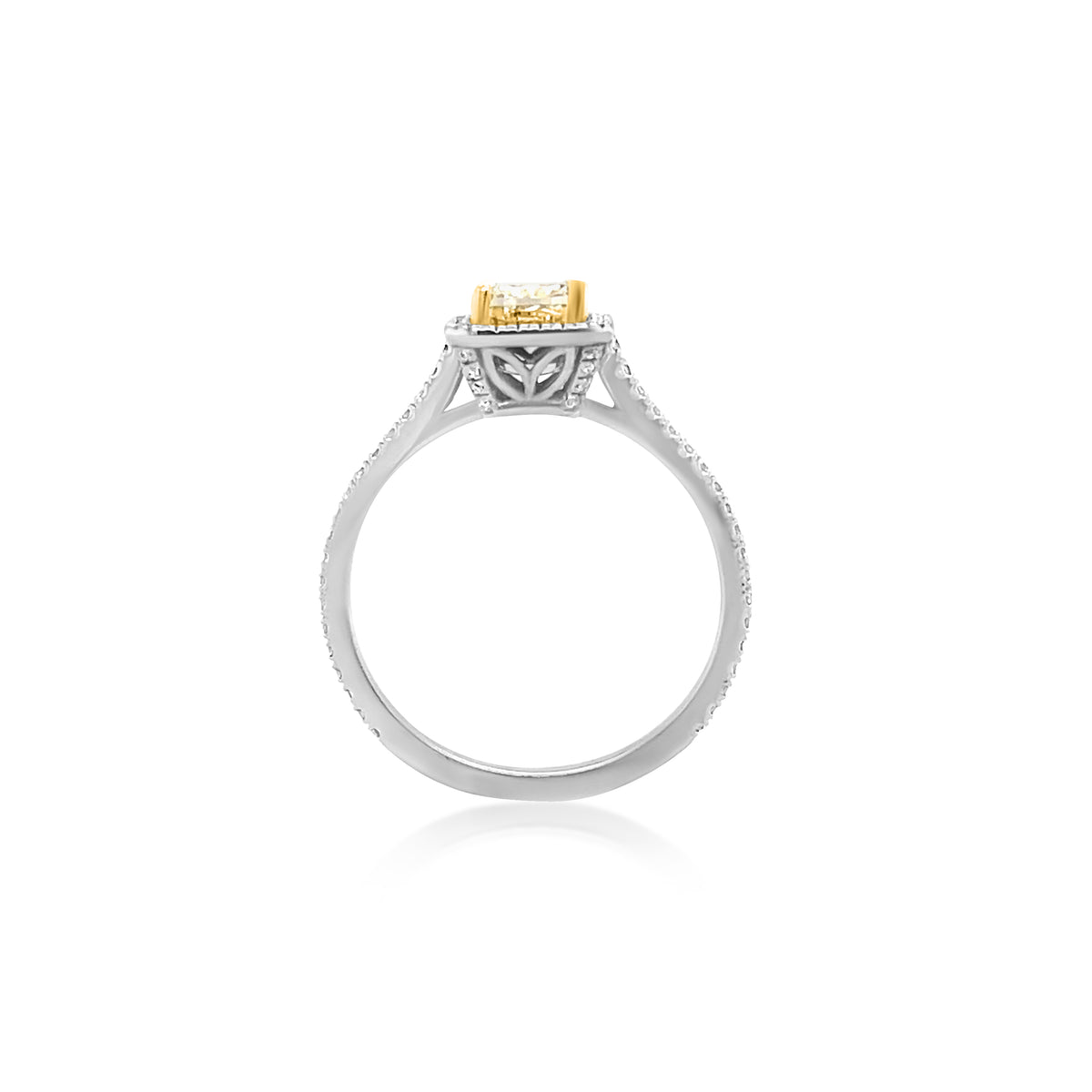 1.02 Carat Diamond Engagement Ring in 14k Two-Tone Gold