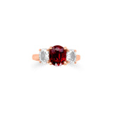 2.04 Carat Ruby Engagement Ring in 14k Rose Gold