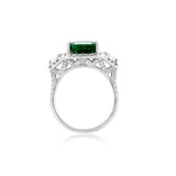 4.15 Carat Emerald Gemstone Ring in 18k White Gold