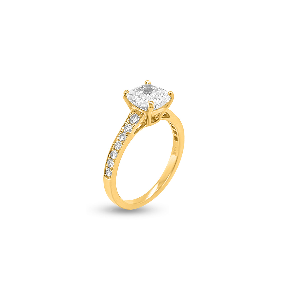 1.52 Carat Diamond Engagement Ring in 14k Yellow Gold