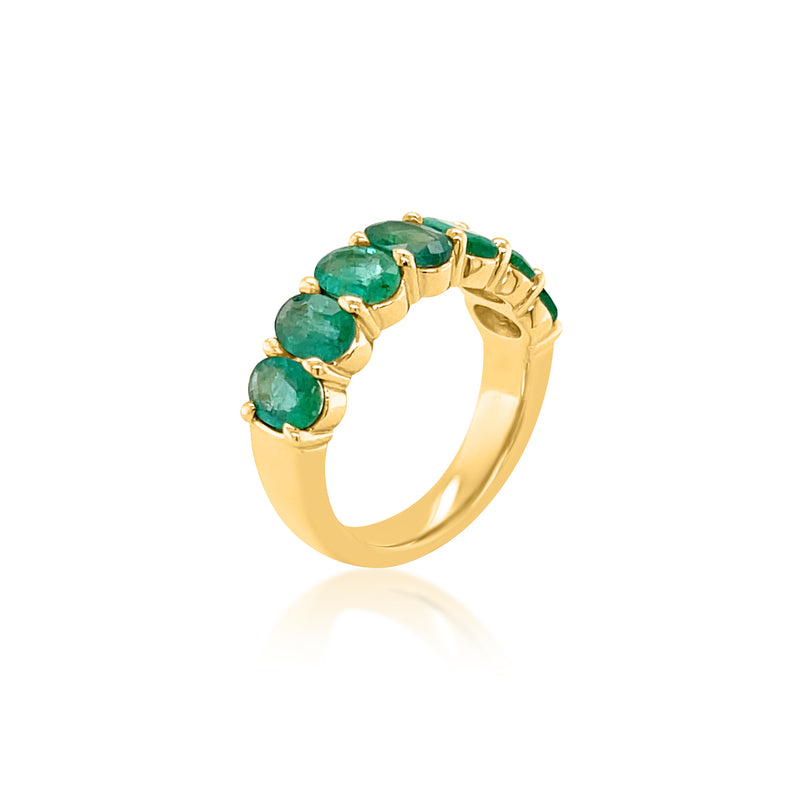 2.42 Carat Emerald Gemstone Ring in 14k Yellow Gold