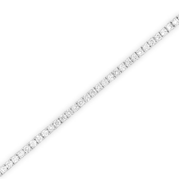 4.07 Carat Diamond Tennis Bracelet in 14k White Gold