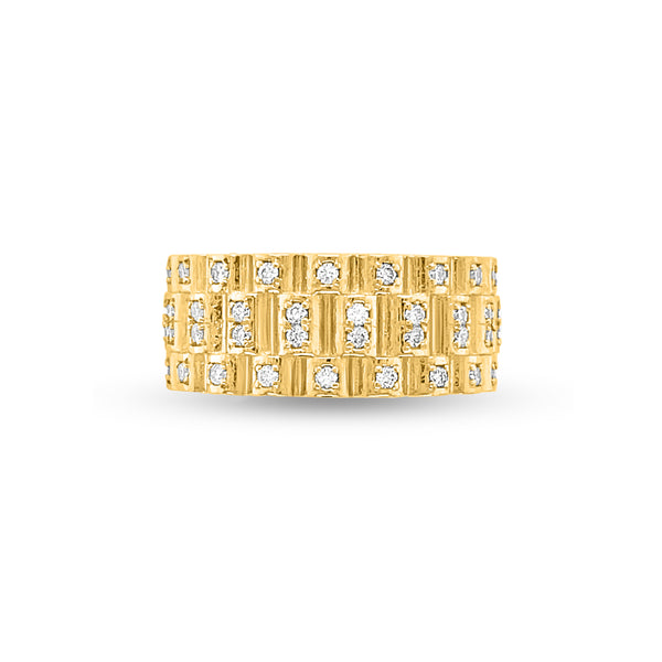 0.83 Carat Diamond Men's Ring in 14k Yellow Gold