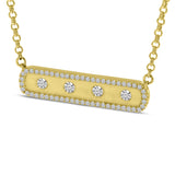 0.28 Carat Diamond Brevani Necklace in 14k Yellow Gold